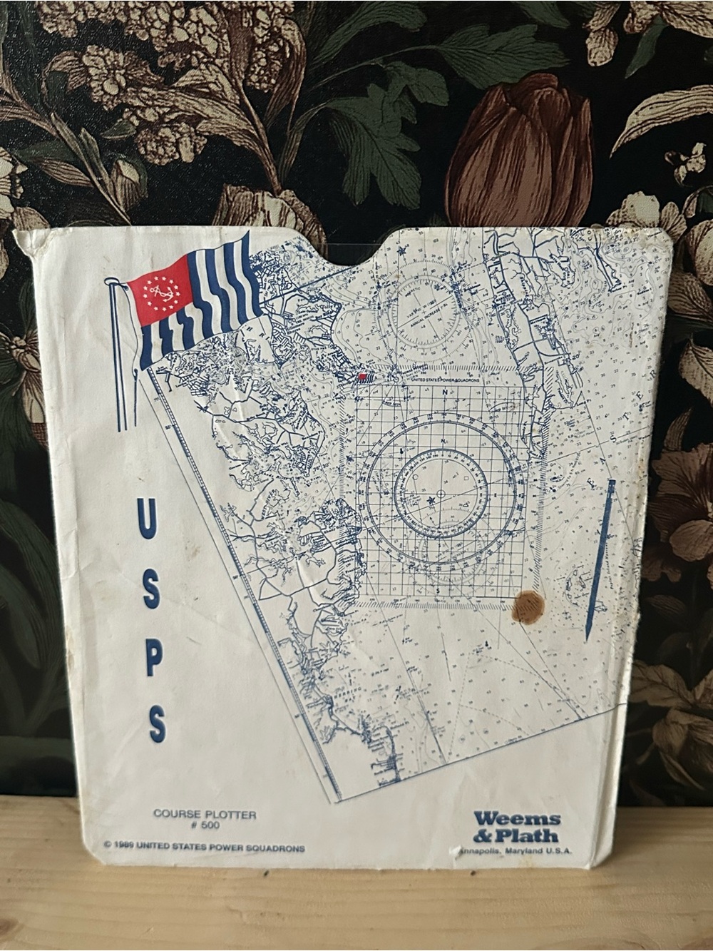 Vintage 1989 United States Power Squadrons Course Plotter Marine Navigation